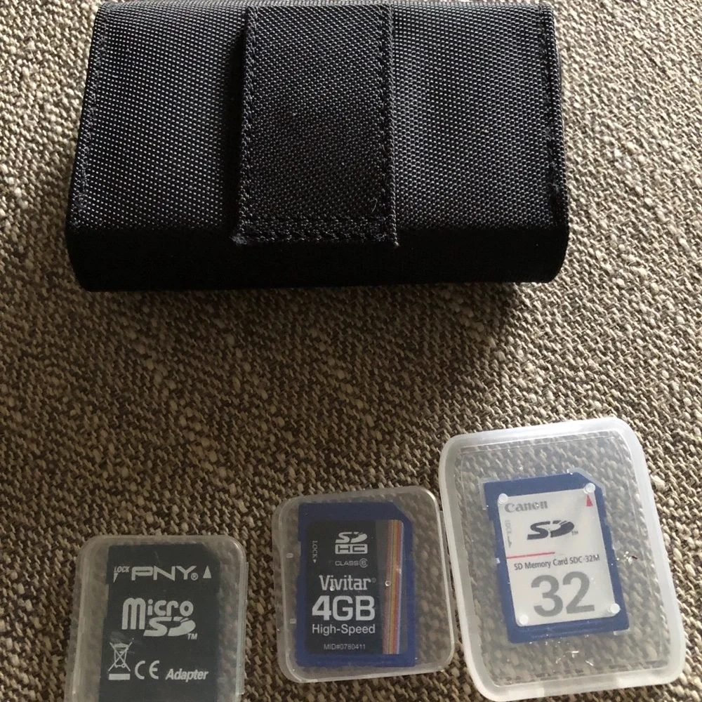 Canon Powershot ELPH135 camera case/memory cards